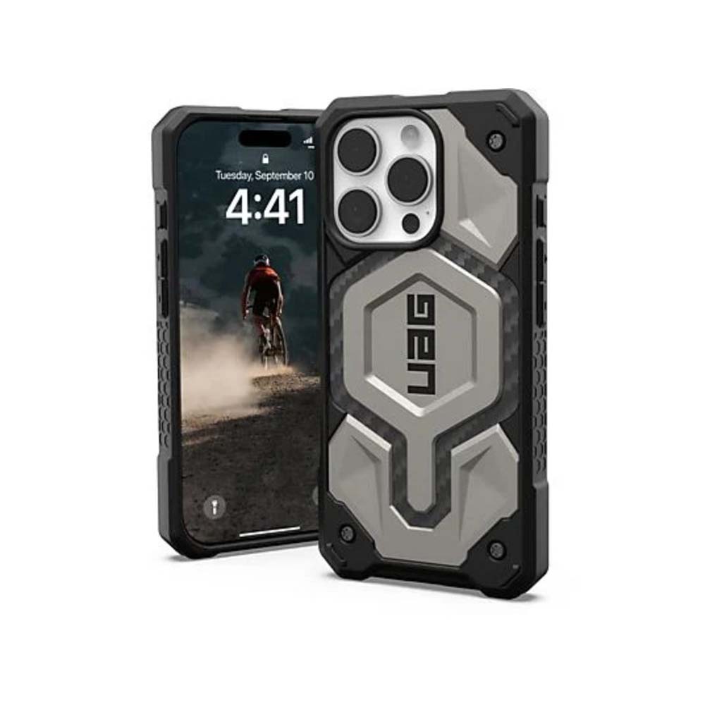 V578-114456113636-226675-00 UAG Monarch Pro Back Case for iPhone 16 Pro - Titanium - Image 1