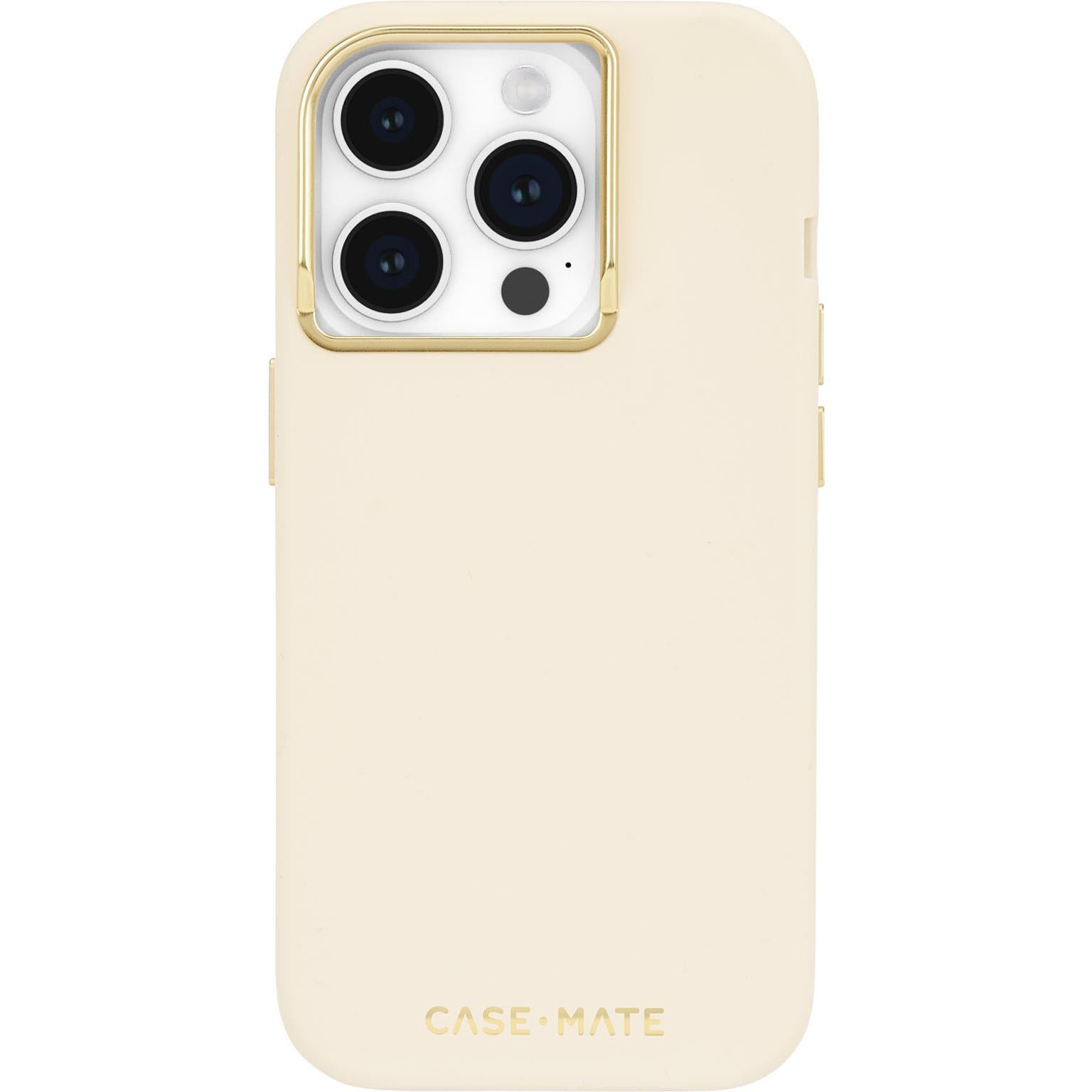 V578-CM051470-226580-00 Case-Mate Silicone MagSafe Case For iPhone 15 Pro - Beige - Image 1