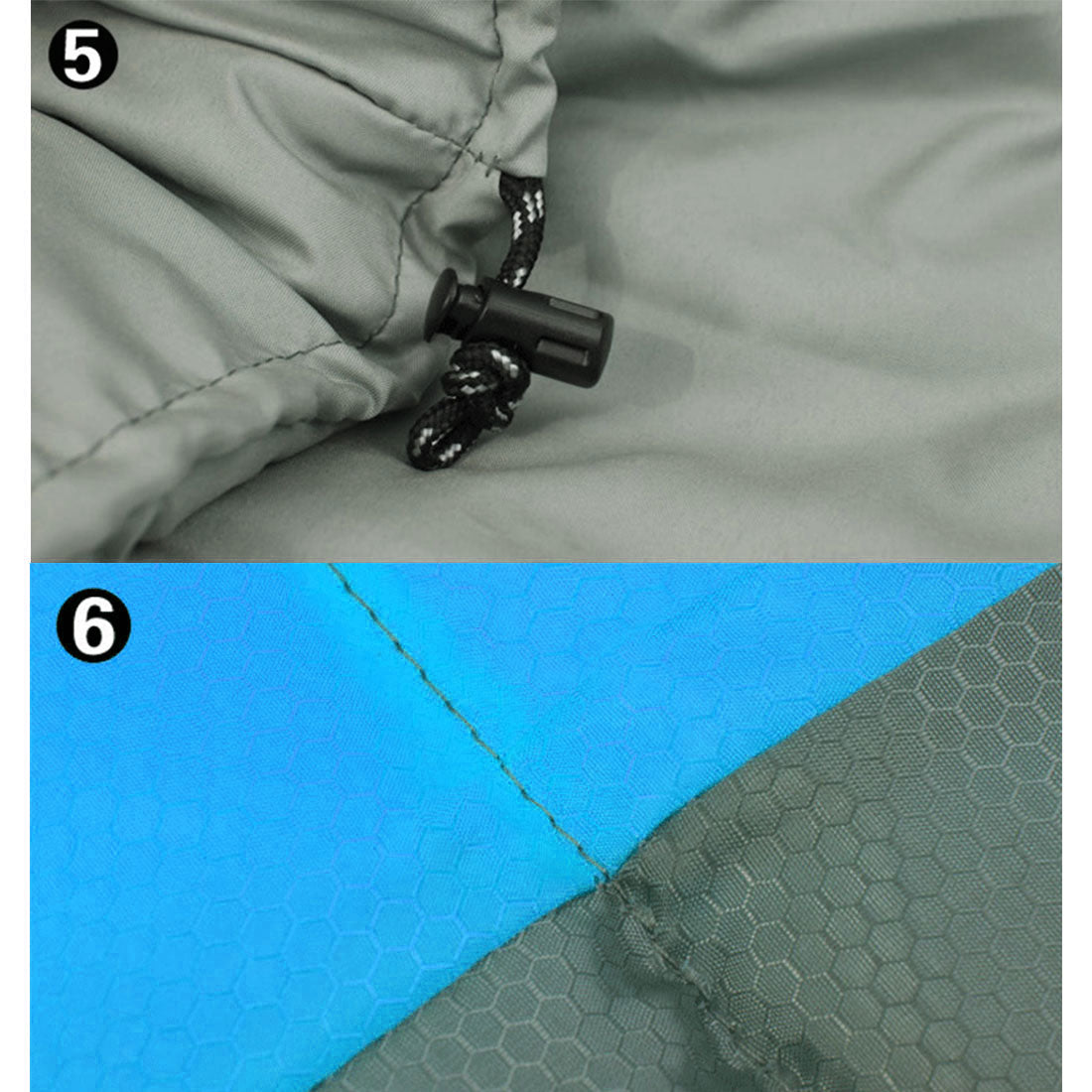 V610-PKNENVSLEBA-15-BL-SIN-218879-03 Outdoor Camping Envelope Sleeping Bag Thermal Tent Hiking Winter Single -15C - blue - Image 4