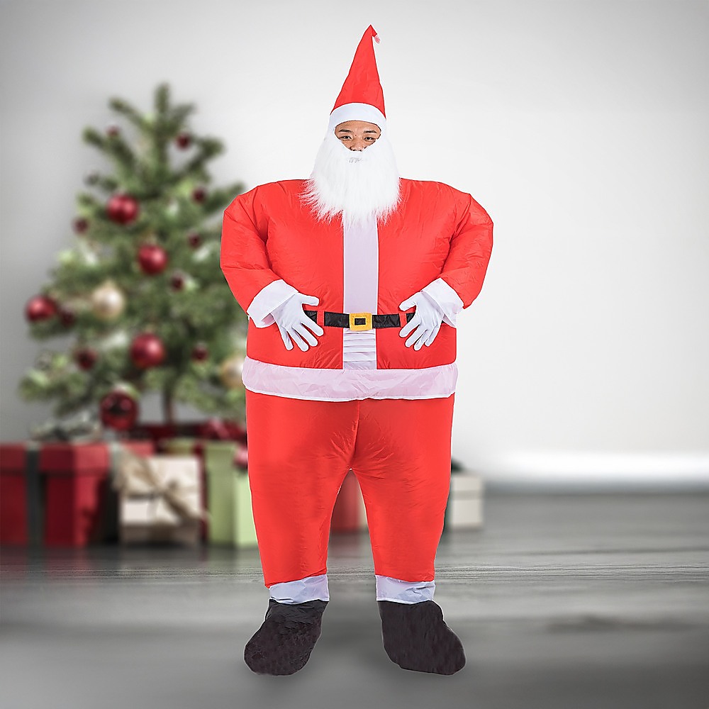 V63-306601-8553-01 SANTA Fancy Dress Inflatable Suit -Fan Operated Costume - Image 5