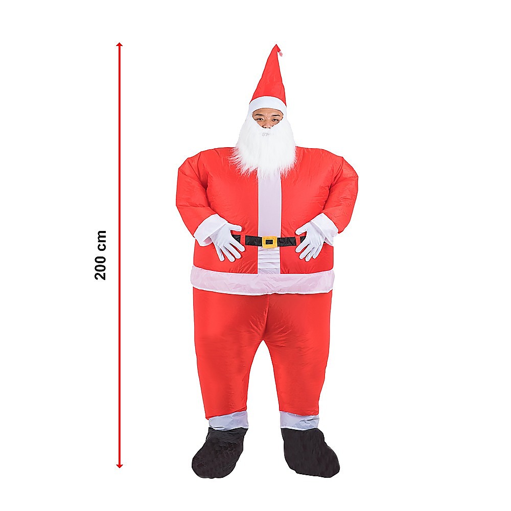 V63-306601-8553-10 SANTA Fancy Dress Inflatable Suit -Fan Operated Costume - Image 11