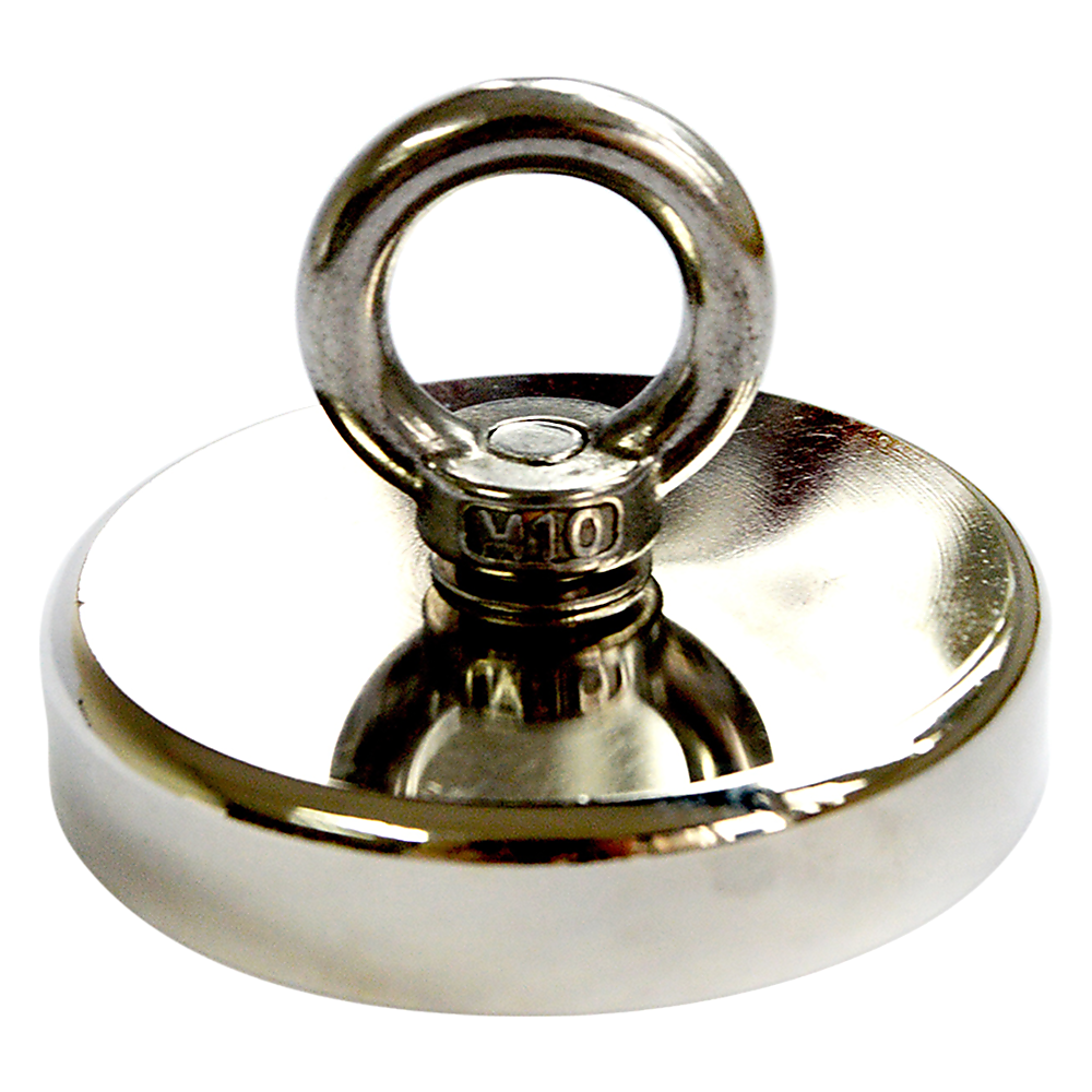 V63-821733-12040-05 Round Neodymium Fishing Magnet with Countersunk Hole and Eyebolt, 500 LBS pull - Image 7