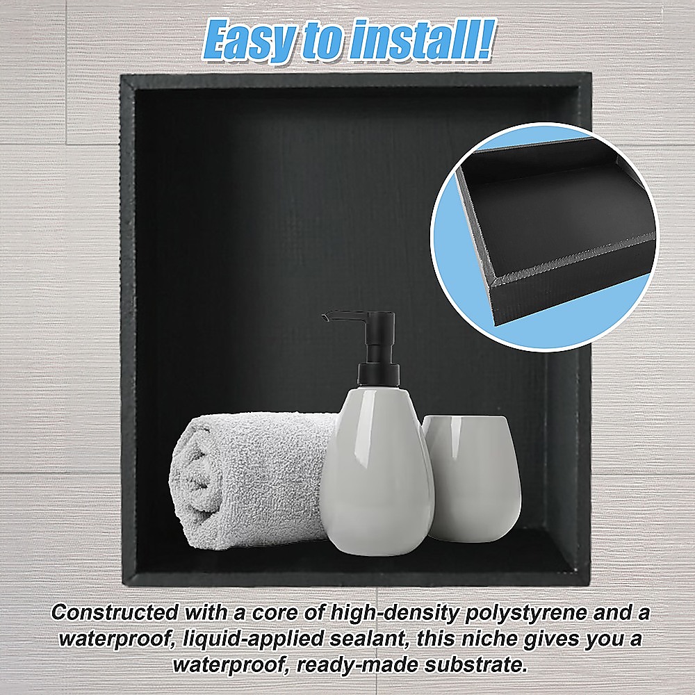 V63-822021-13438-02 Shower Niche - 360 x 420 x 92mm Prefabricated Wall Bathroom Renovation - Image 5