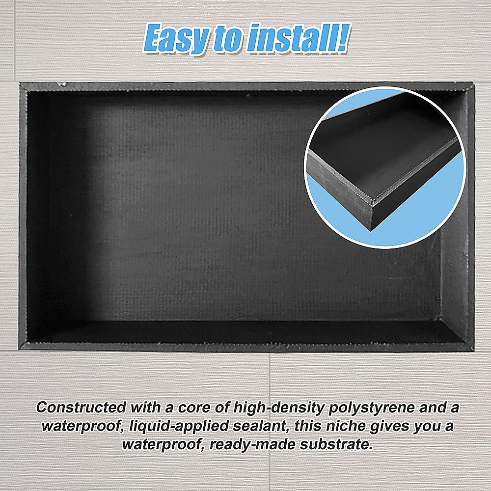 V63-822031-13439-05 Shower Niche - 350 x 600 x 92mm Prefabricated Wall Bathroom Renovation - Image 6