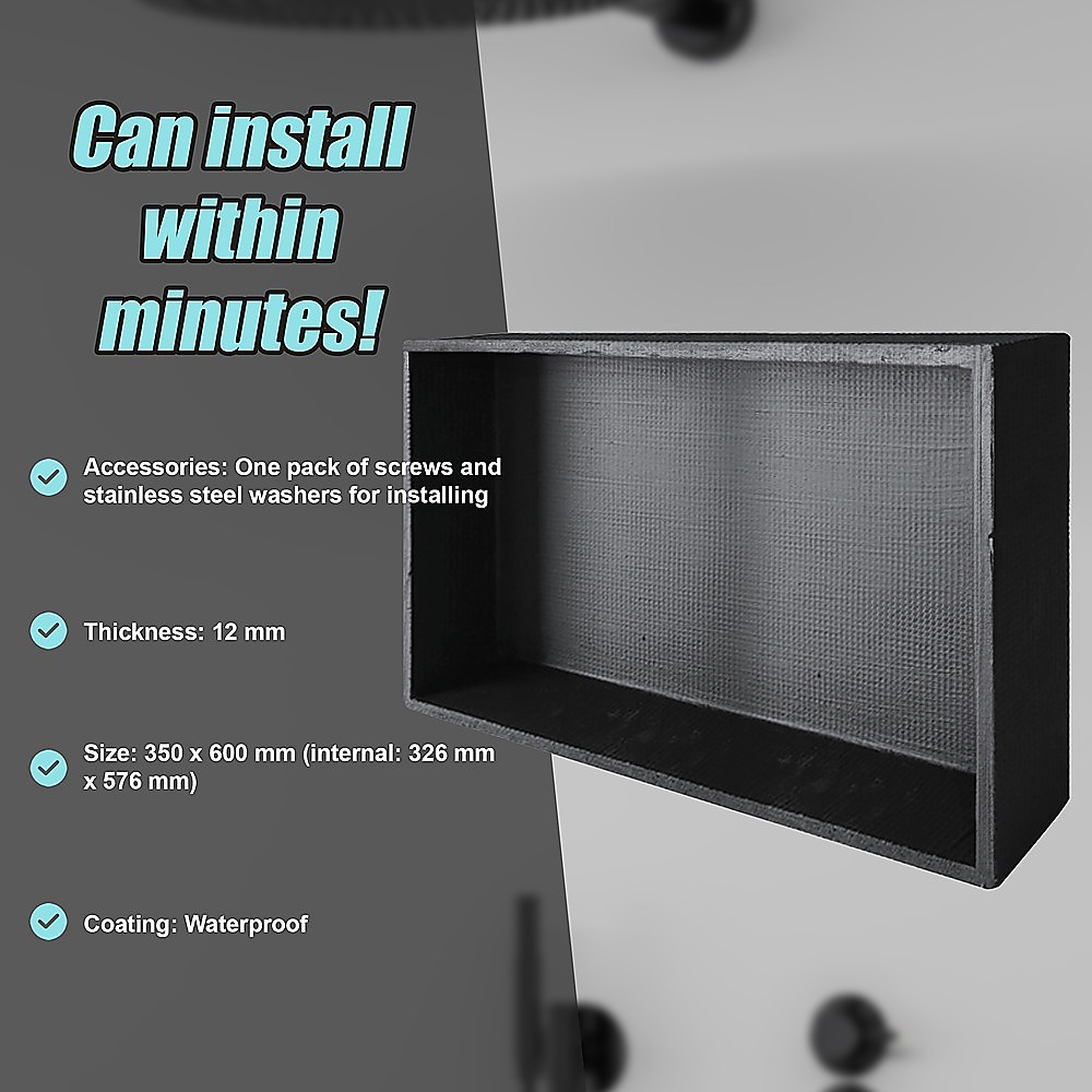 V63-822031-13439-07 Shower Niche - 350 x 600 x 92mm Prefabricated Wall Bathroom Renovation - Image 10