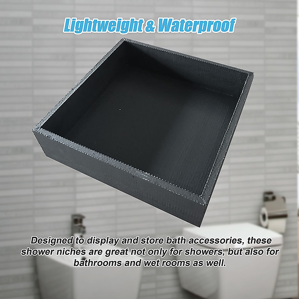 V63-822041-13440-04 Shower Niche - 350 x 350 x 92mm Prefabricated Wall Bathroom Renovation - Image 4