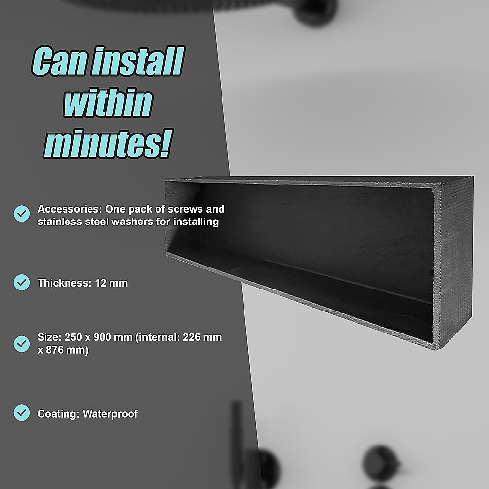 V63-822051-13441-06 Shower Niche - 250 x 900 x 92mm Prefabricated Wall Bathroom Renovation - Image 7