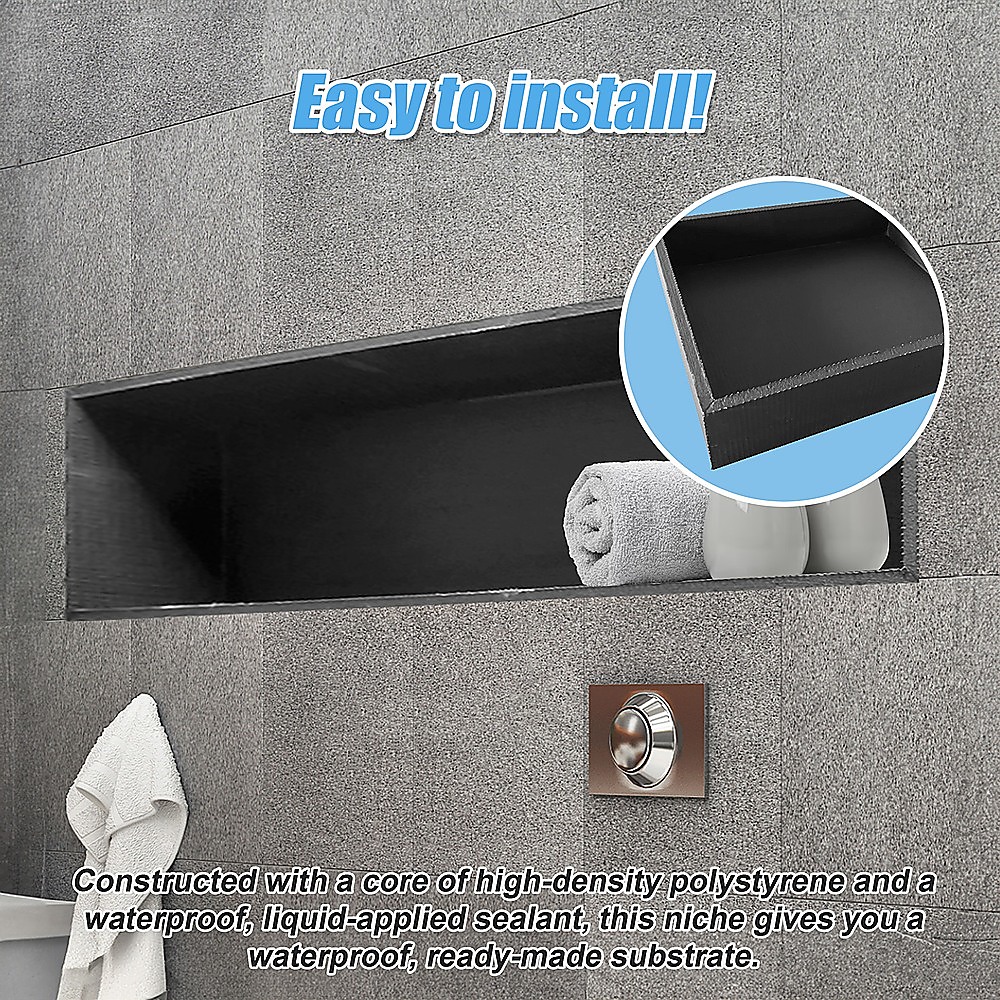 V63-822051-13441-08 Shower Niche - 250 x 900 x 92mm Prefabricated Wall Bathroom Renovation - Image 8