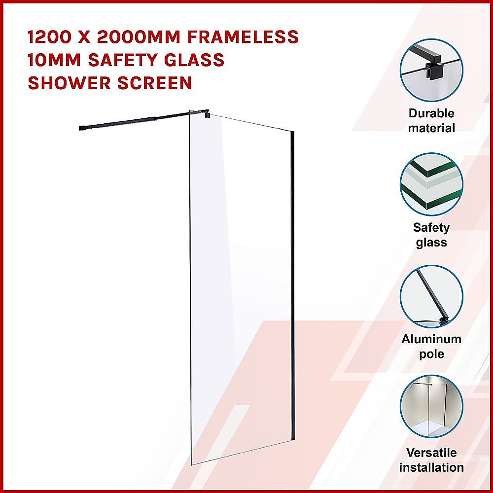 V63-829871-631ab94cee146.1000x1000-02 1200 x 2000mm Frameless 10mm Safety Glass Shower Screen - Image 3