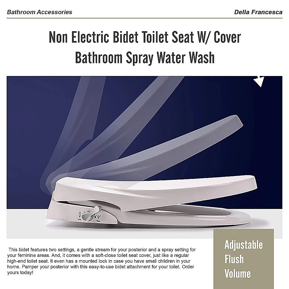 V63-836441-202508041920-08 Non Electric Bidet Toilet Seat W/ Cover Bathroom Spray Water Wash - Image 9