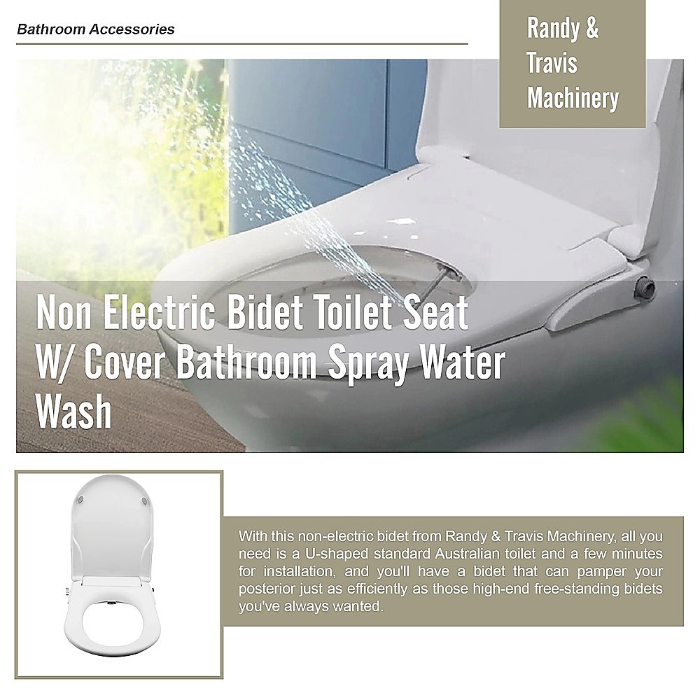 V63-836451-202508071819-08 Non Electric Bidet Toilet Seat W/ Cover Bathroom Spray Water Wash - Image 9