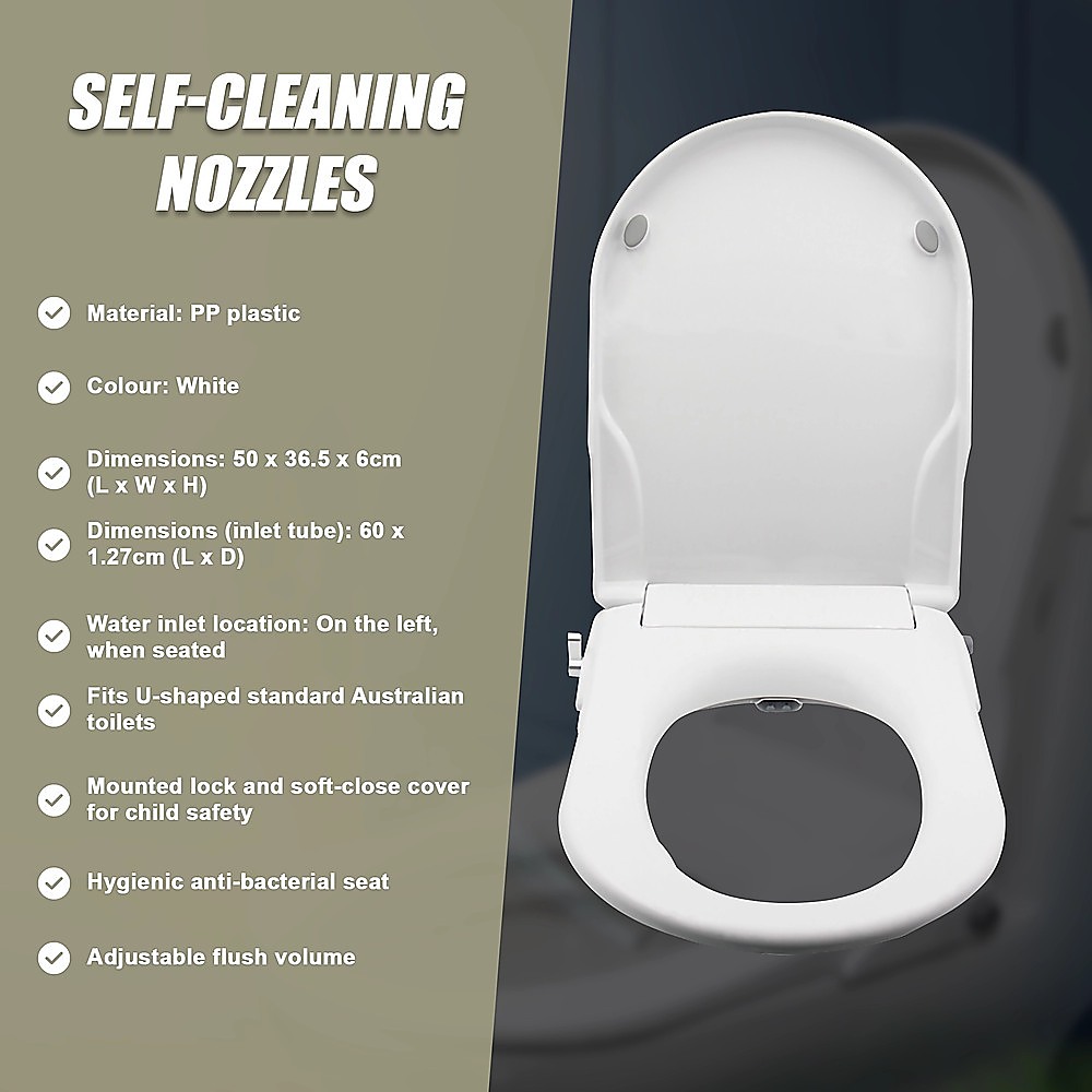 V63-836451-202508071819-10 Non Electric Bidet Toilet Seat W/ Cover Bathroom Spray Water Wash - Image 11