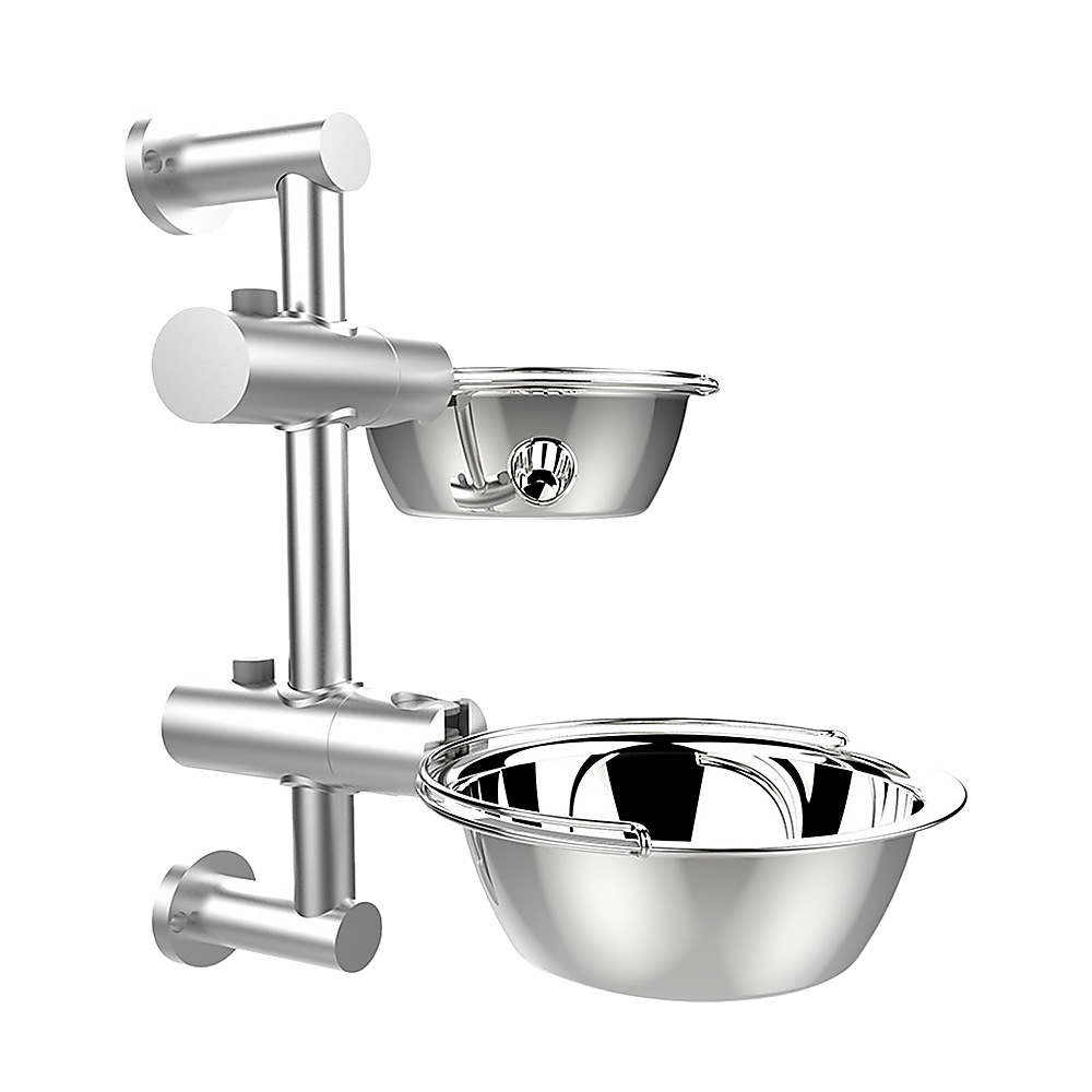 V63-842371-89070-00 Wall Mounted Dog Bowl Adjustable Height Pet Feeder - Image 1