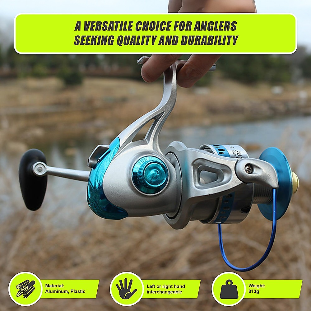 V63-844641-143414-08 High Speed Saltwater Metal Spinning Fishing Reel Large Sea Fishing Reels - Image 9