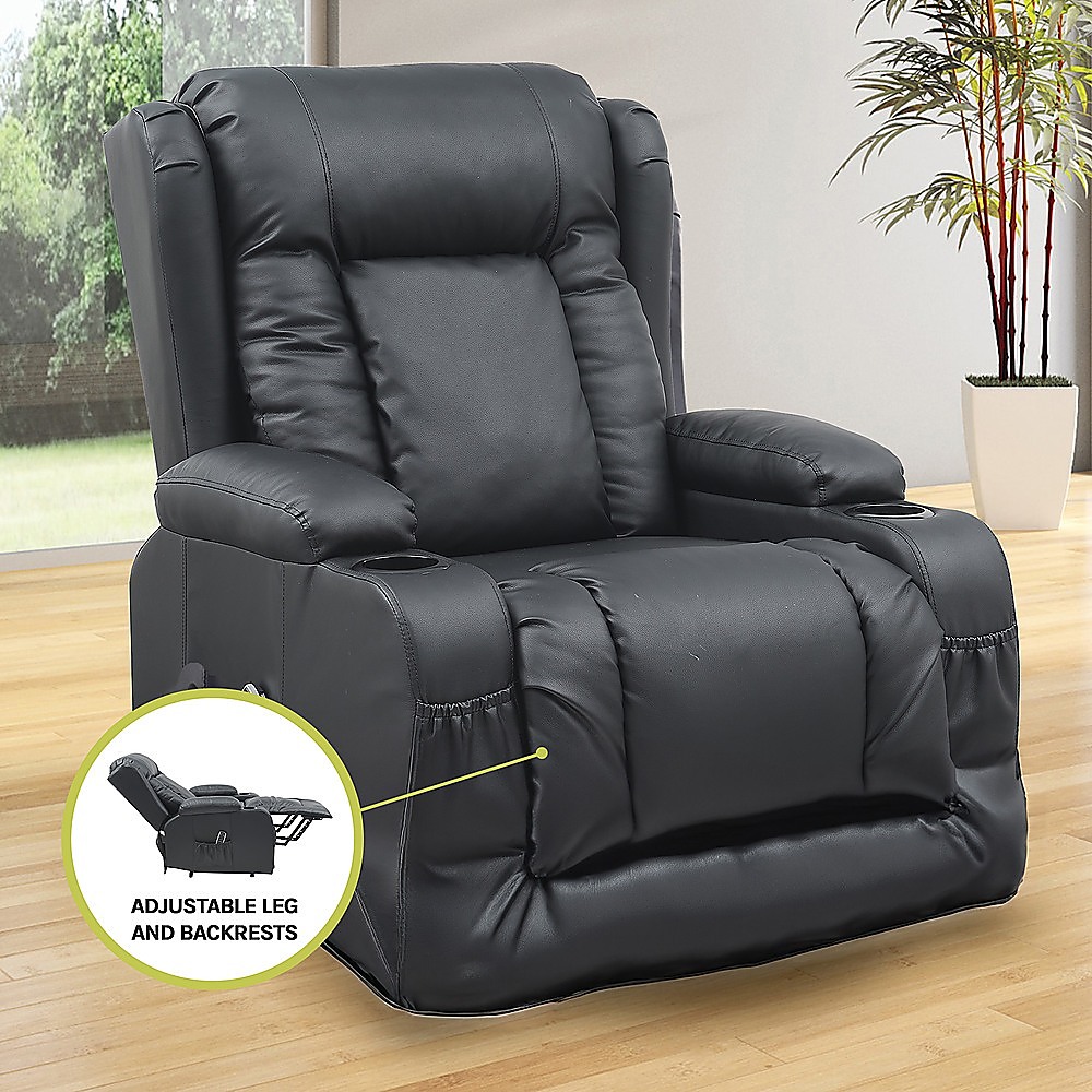 V63-847651-167327-10 Lift Heated Leather Recliner Electric Massage Chair with USB port - Image 12