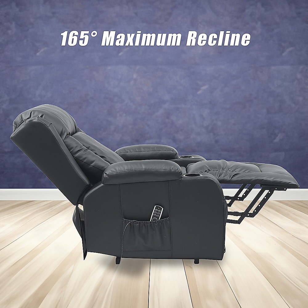V63-847651-167327-12 Lift Heated Leather Recliner Electric Massage Chair with USB port - Image 10