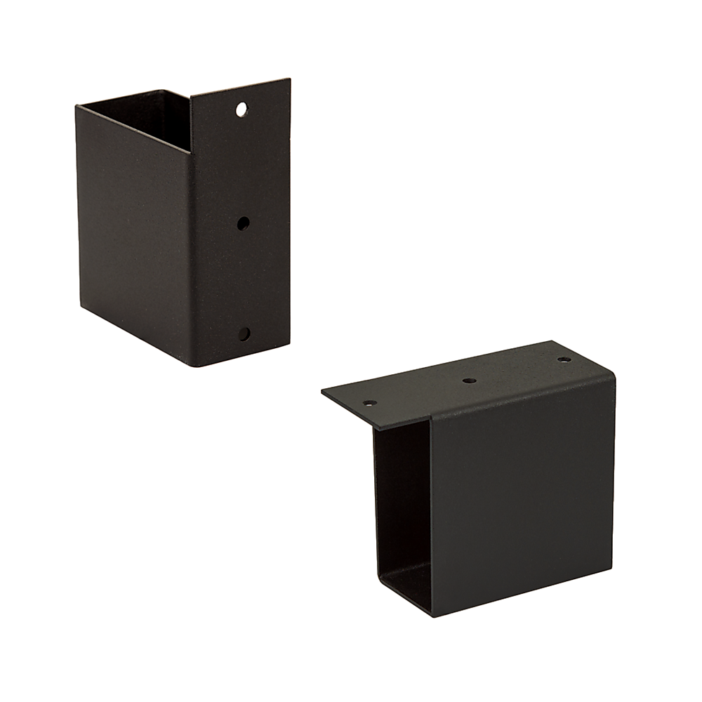 V63-847751-167335-04 Roof Pergola Gazebo Shed Matte Black Steel Brackets DIY Kits - Image 8