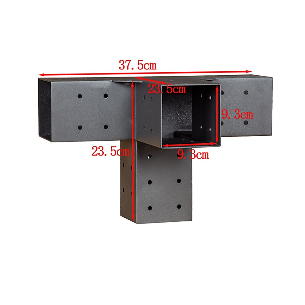 V63-847781-167342-14 Roof Pergola Gazebo Shed Matte Black Steel Brackets DIY Kits - Image 16