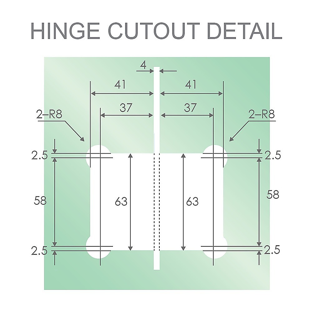 V63-853771-198762-14 120cm Wall to Wall Frameless Shower Screen with Black Brackets and SS Hinges, Square Knob Handle - Image 12