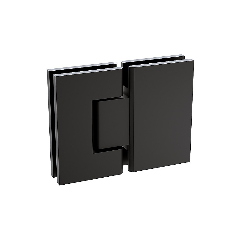 V63-864871-199693-12 120x80cm Corner Frameless Shower Screen with Black Brackets and SS Hinges, Square Knob Handle - Image 10