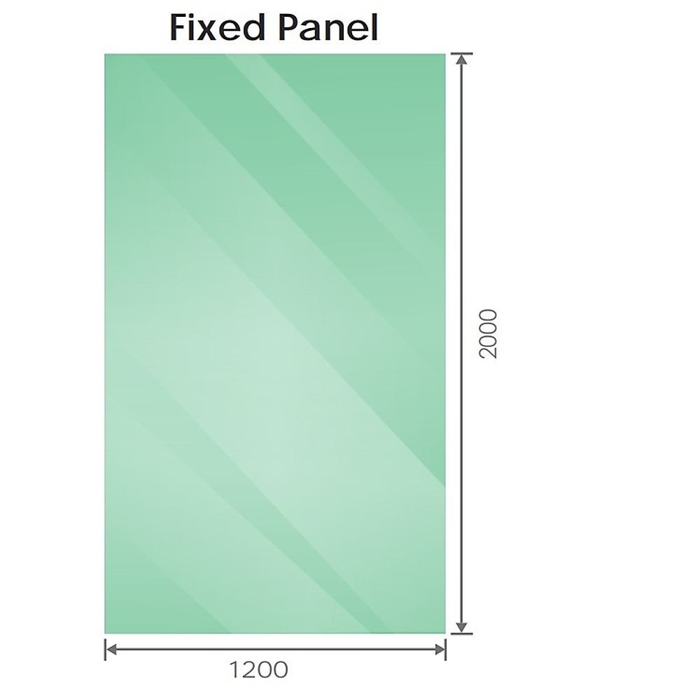 V63-878381-198964-07 120x100cm Corner Frameless Shower Screen with Black Brackets and Brass Hinges, Square Knob Handle - Image 5