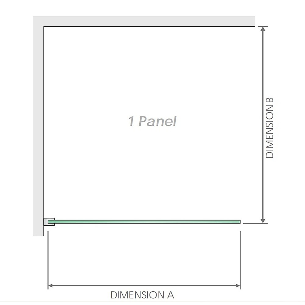 V63-878381-198964-08 120x100cm Corner Frameless Shower Screen with Black Brackets and Brass Hinges, Square Knob Handle - Image 6