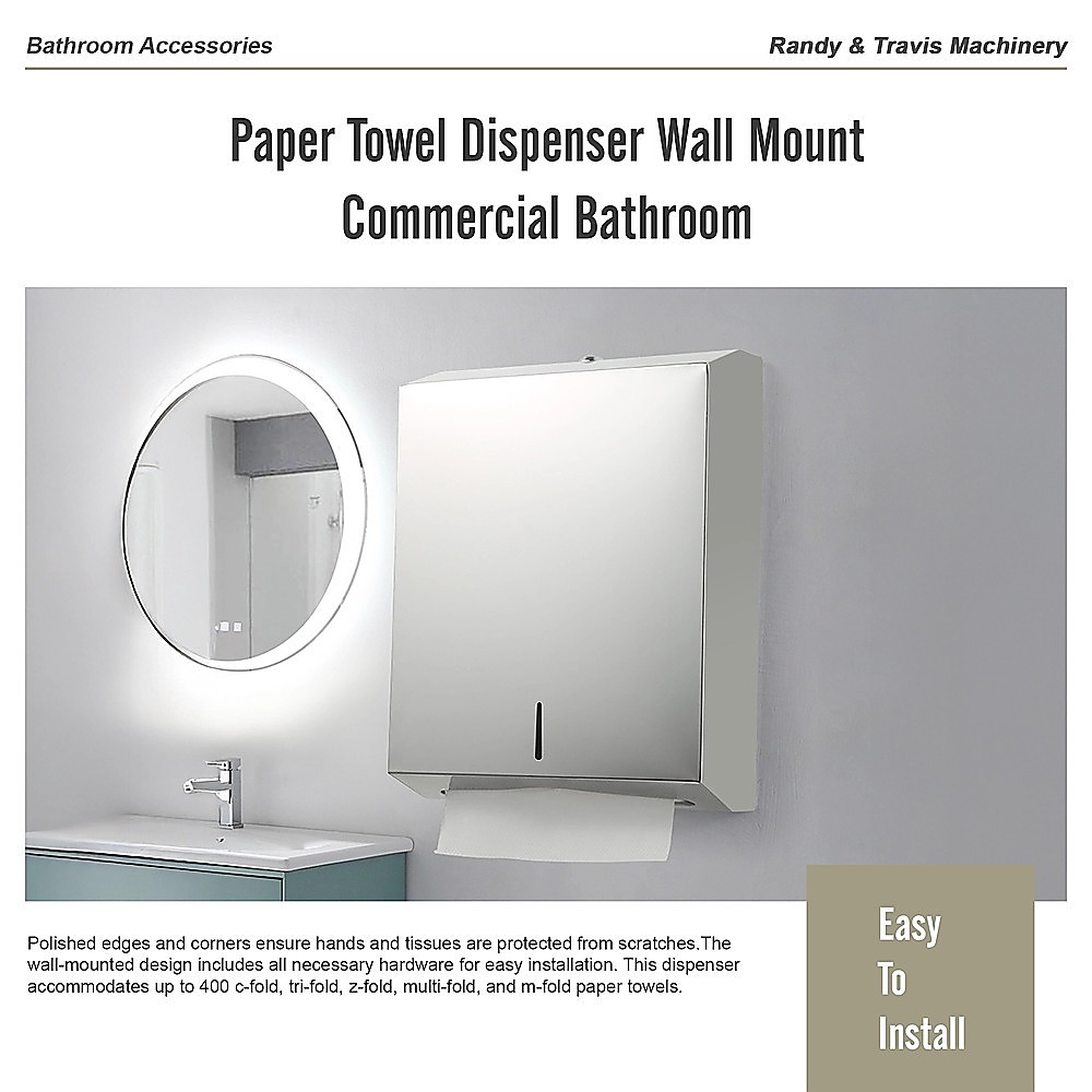 V63-920701-202508081906-09 Paper Towel Dispenser Wall Mount Commercial Bathroom - Image 10