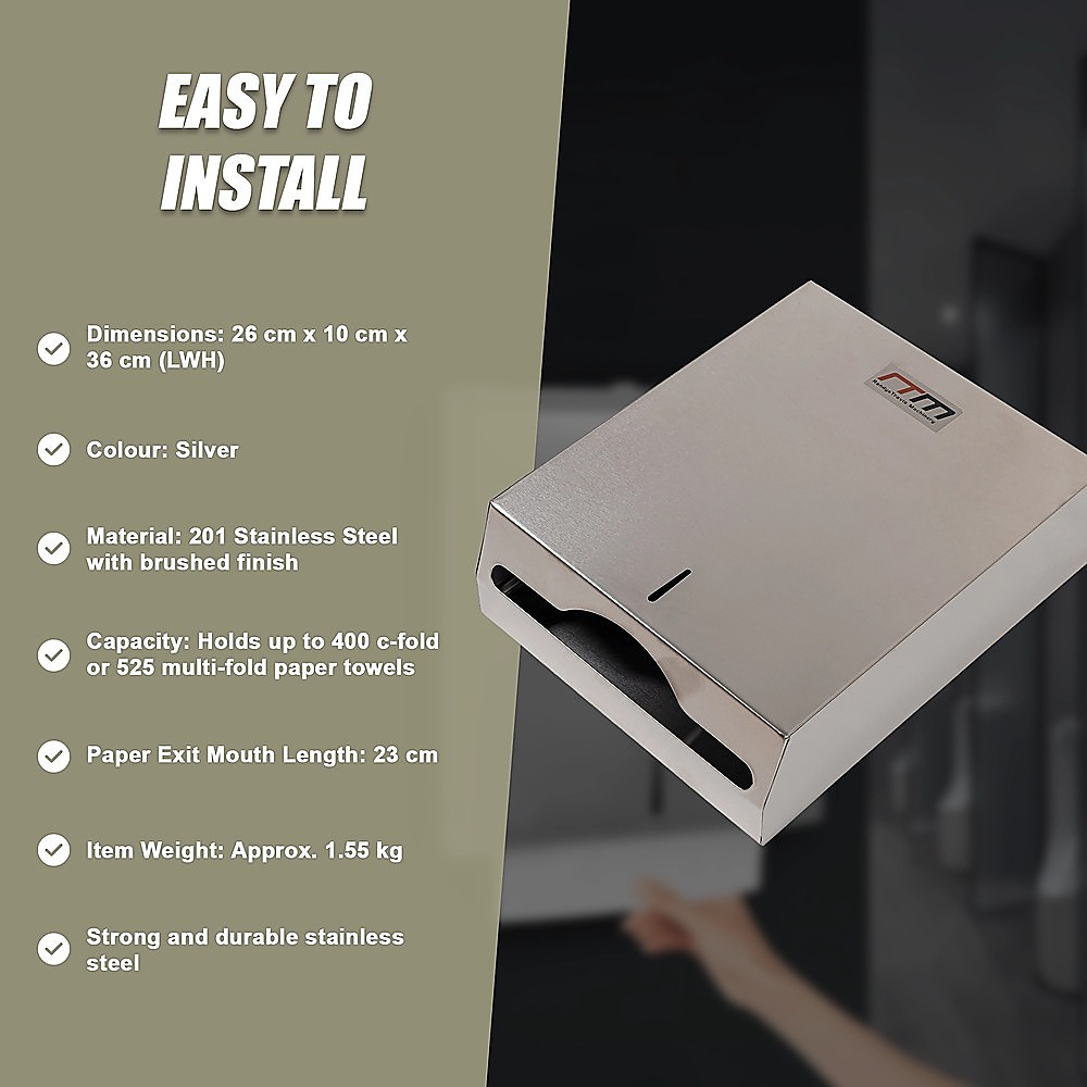 V63-920701-202508081906-10 Paper Towel Dispenser Wall Mount Commercial Bathroom - Image 11