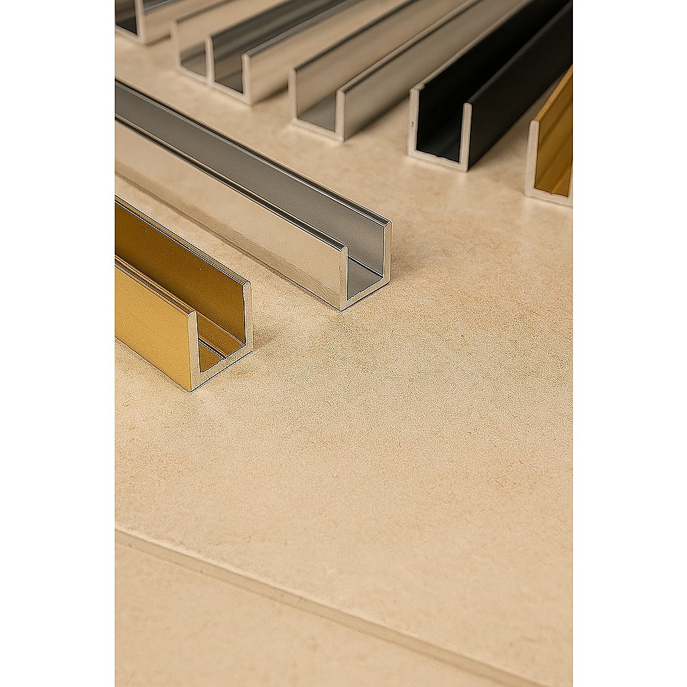 V63-930891-202508071753-00 Glass Shower Screen 120cm Floor Channel in Black - Image 1