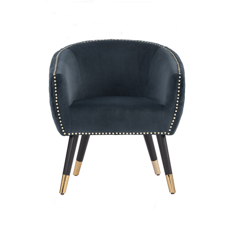 V656-231328-190305-01 Deniz Lounge Chair Tub Chair Accent Armchair - Blue - Image 2