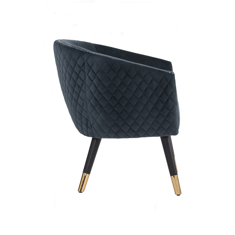 V656-231328-190305-02 Deniz Lounge Chair Tub Chair Accent Armchair - Blue - Image 3