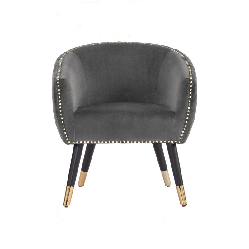 V656-231329-190301-01 Deniz Lounge Chair Tub Chair Accent Armchair - Grey - Image 2