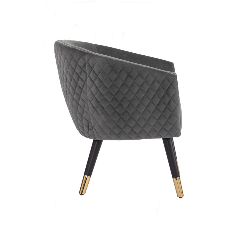 V656-231329-190301-02 Deniz Lounge Chair Tub Chair Accent Armchair - Grey - Image 3