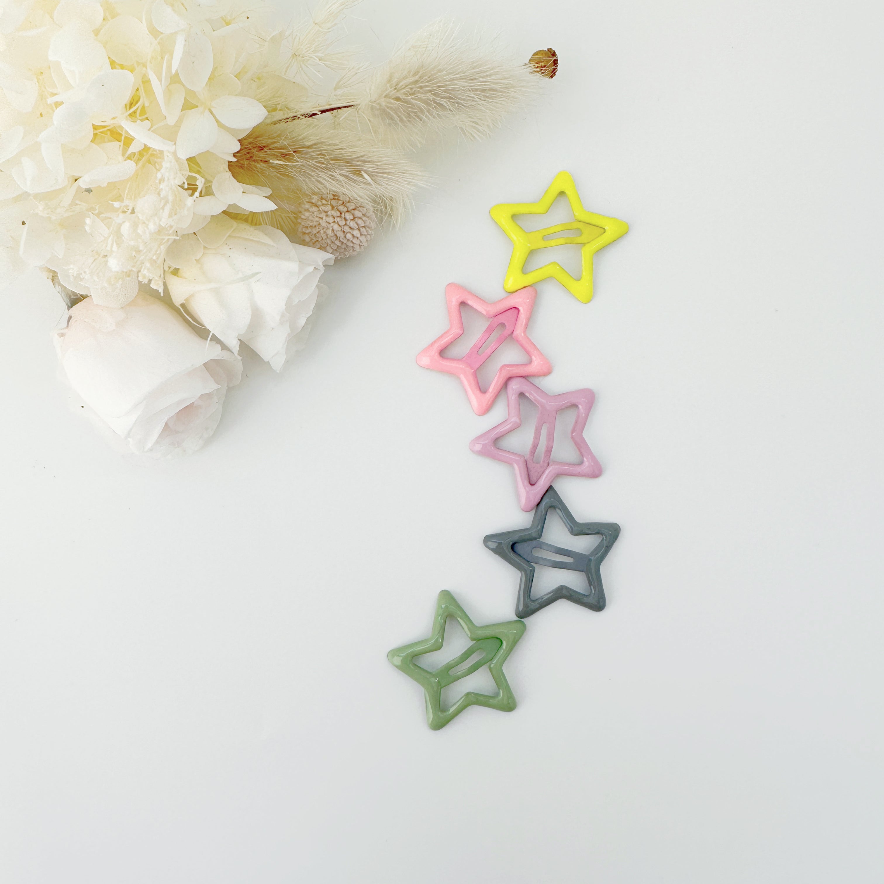 V659-HC-BUTTERCREAM-CANDY-STAR-2-M-160817-01 MANGO JELLY Butter Cream Hair Clips Collection - Candy Stars - Twin Pack - Image 2
