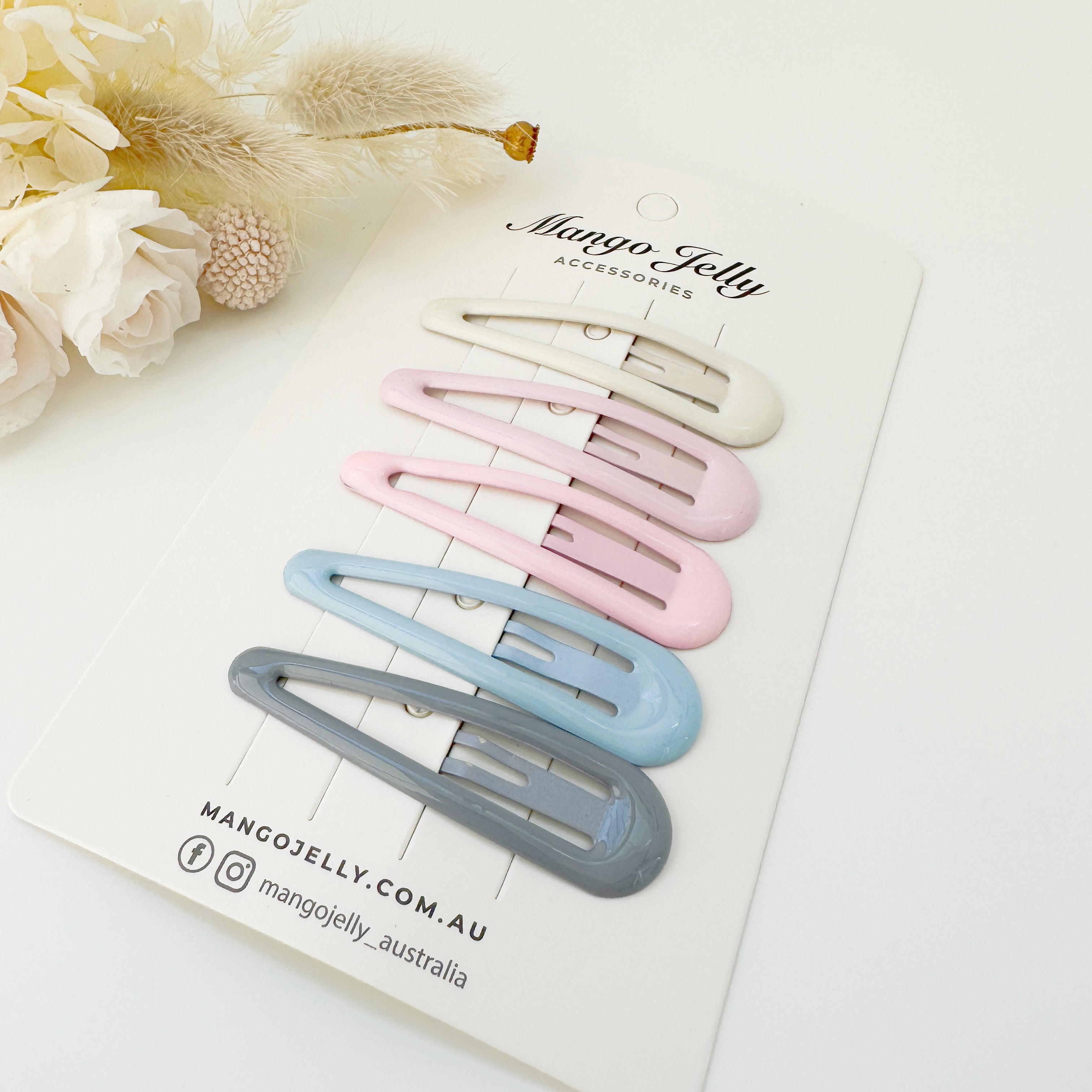 V659-HC-BUTTERCREAM-ICECREAM-CLASSIC-2-M-160813-01 MANGO JELLY Butter Cream Hair Clips Collection - Ice cream Classic - Twin Pack - Image 2