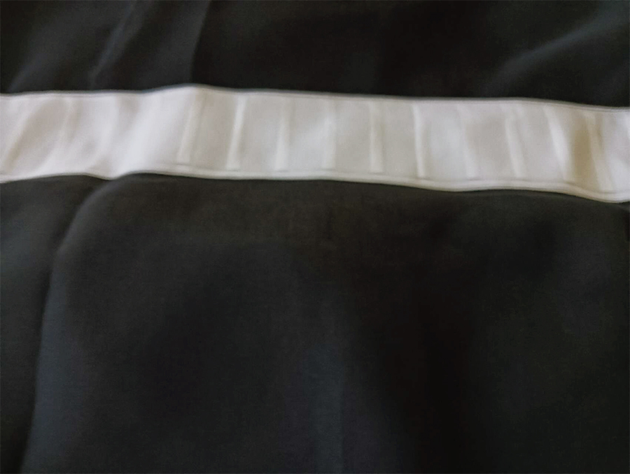 V702-CNA5-4-1BLK-202505080933-04 2 Long drop Sheer Voile Curtains 588cm wide 270cm Drop +Hooks Pinch Pleat  Black - Image 5