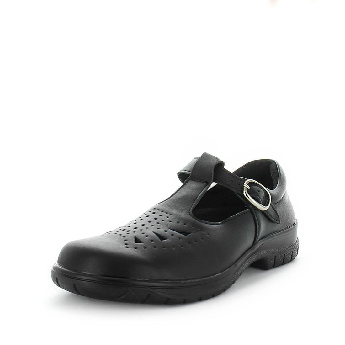 V717-WJAYNE2-BLS-2-193191-00 WILDE SCHOOL Girl's JAYNE2 School Black Smooth Shoe 2US - Image 1
