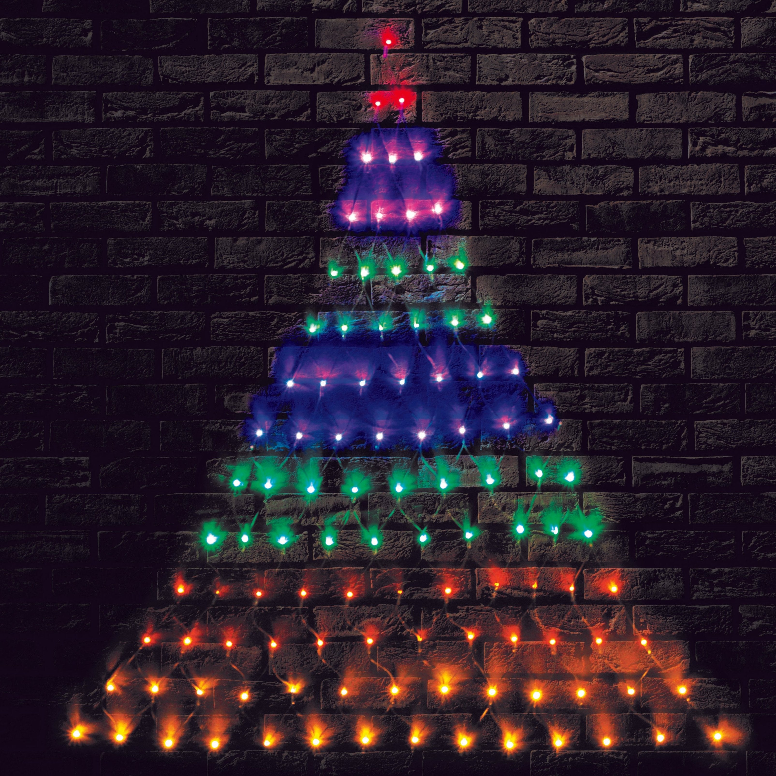 V720-XB4919M-200284-00 LED Christmas Tree Rainbow Wall Net Lights - Image 1