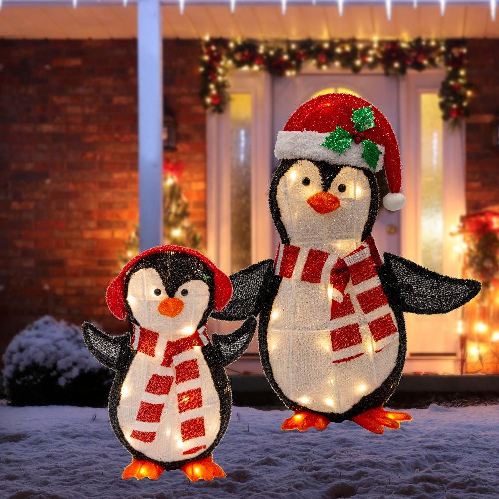 V720-XL1540-202164-00 LED Mesh Tinsel 3D Light Up Decoration – 2 Piece Set - Image 1