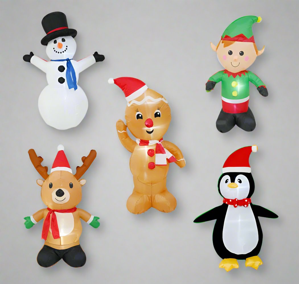 V720-XL1561-GINGERBREAD-202096-00 Airpower Christmas Character 120cm Assorted - Gingerbread - Image 1