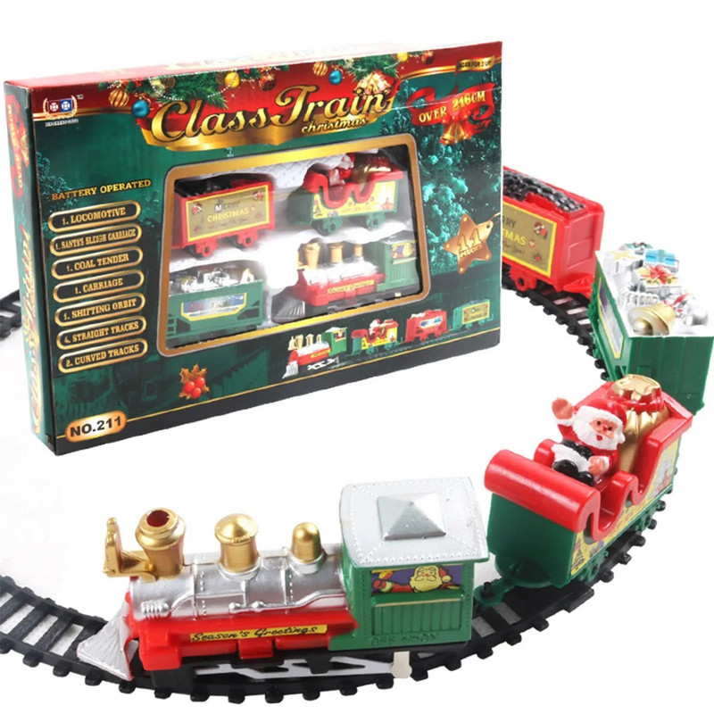 V728-1005005792702248-H-195121-00 Realistic Christmas Electric Train Set - Image 1