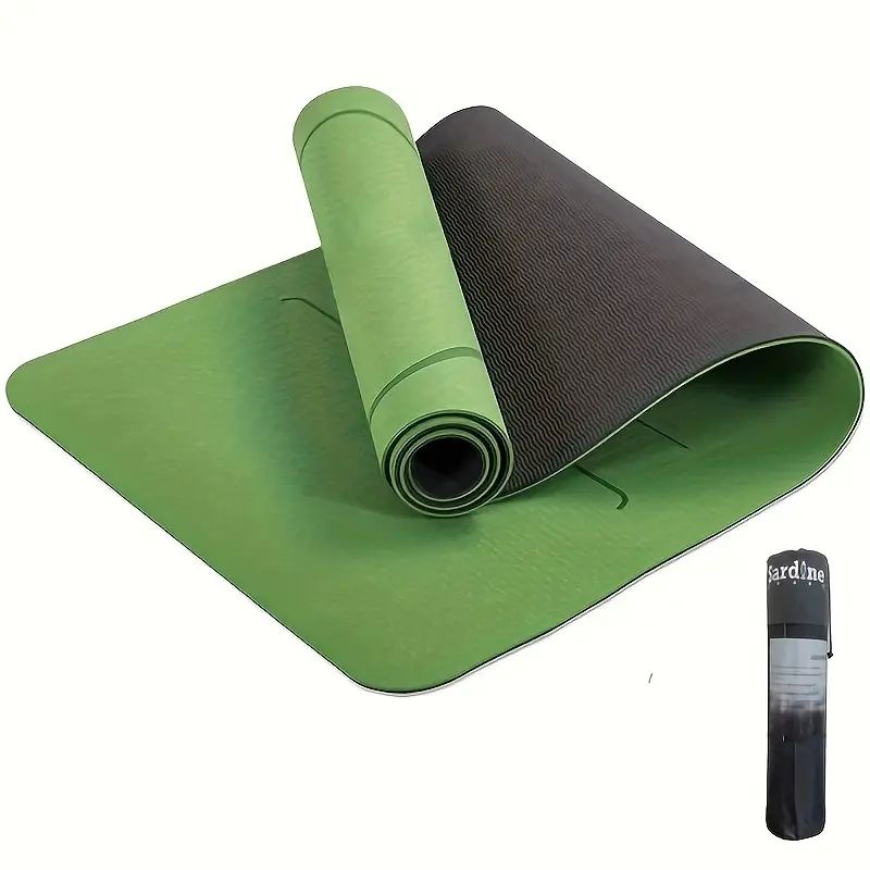 V733-YGMAT-8MM-GREEN-195524-00 Sport TPE Yoga Mat Exercise Workout Mats Fitness Mat for Home Gym Green 8mm - Image 1