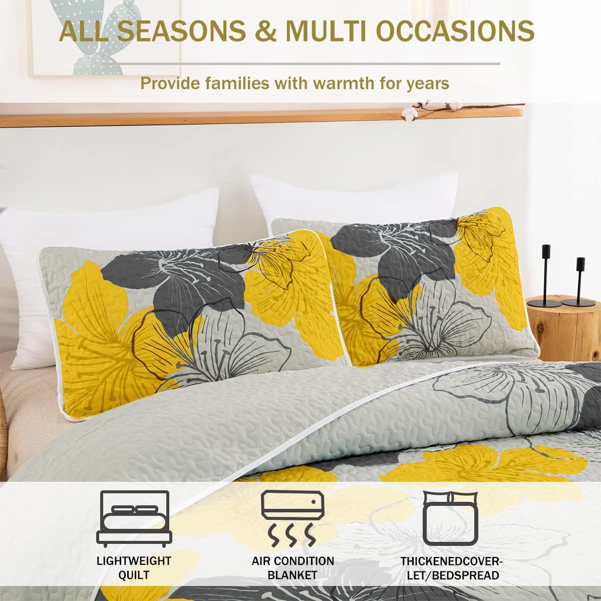V745-MAC080162Q12U-190943-02 Delicate Quilted Coverlet and Pillowcases Set: Soft Touch for a Restful Night - Queen size - Image 3