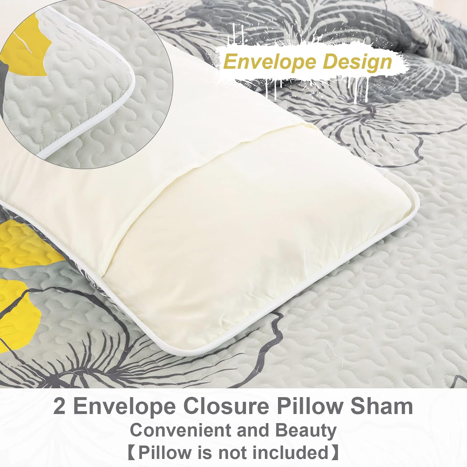 V745-MAC080162Q12U-190943-05 Delicate Quilted Coverlet and Pillowcases Set: Soft Touch for a Restful Night - Queen size - Image 6