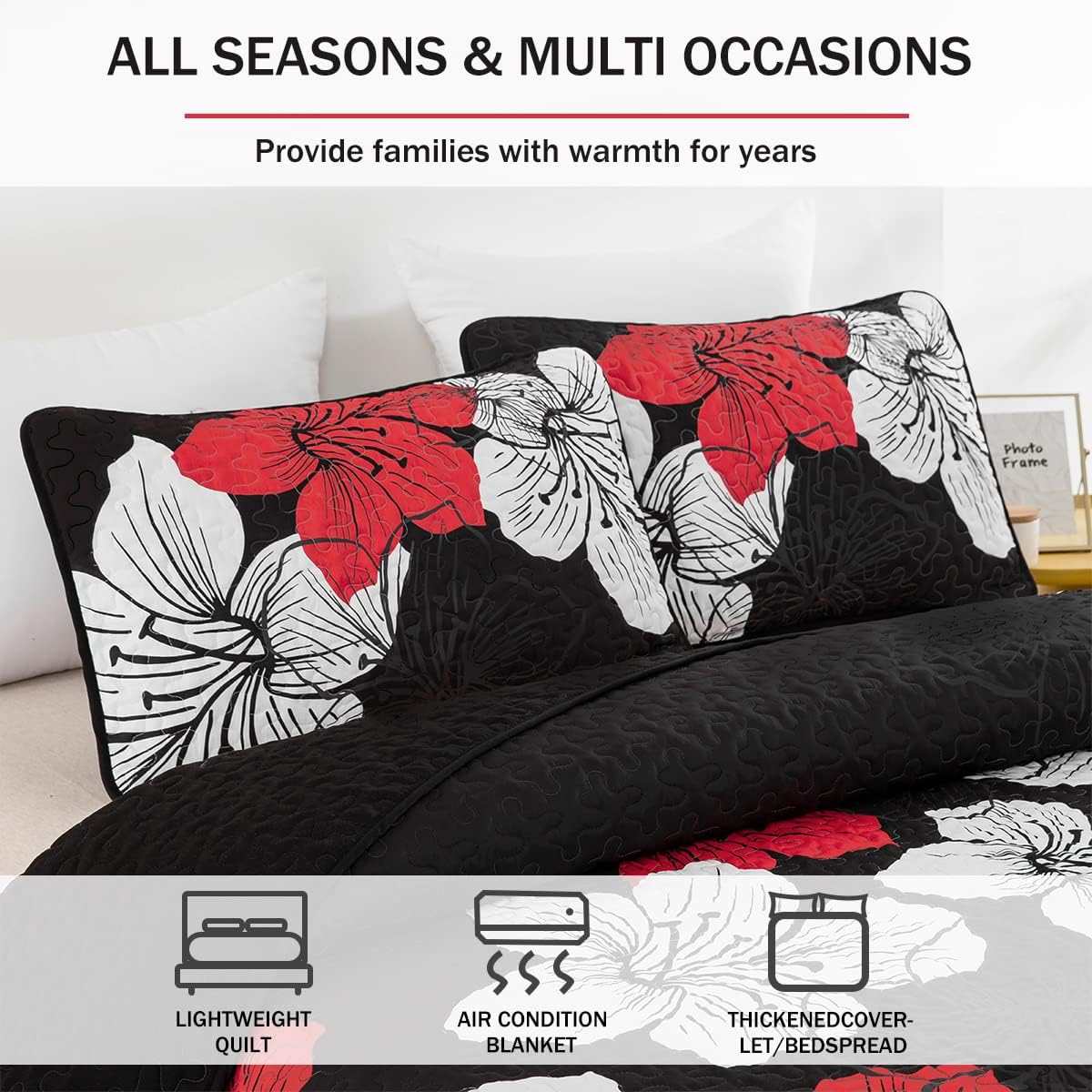 V745-MAC080182Q13U-190874-02 Glorious Quilted coverlet and pillowcovers set: Unmatched Beauty - Queen size - Image 3