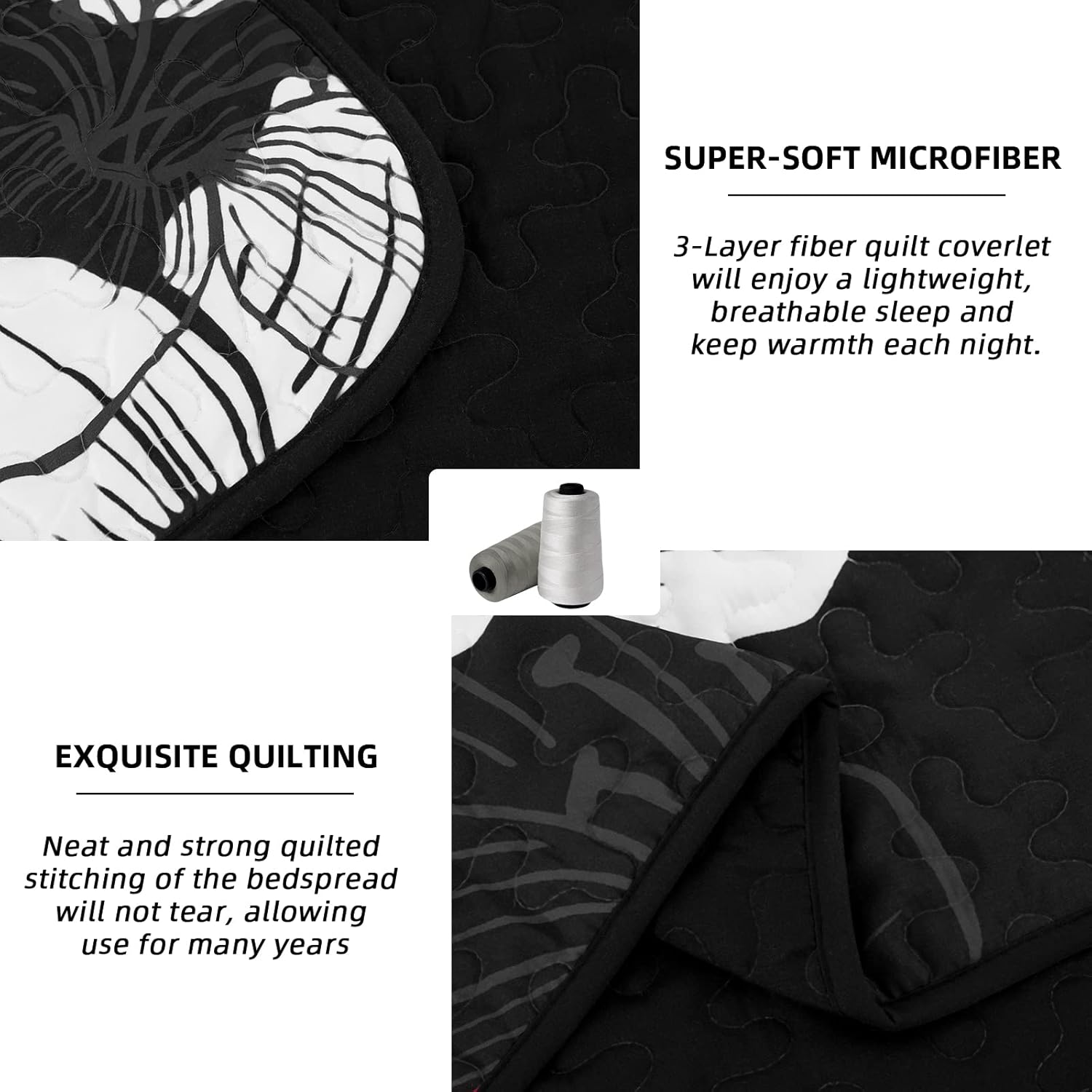 V745-MAC080182Q13U-190874-04 Glorious Quilted coverlet and pillowcovers set: Unmatched Beauty - Queen size - Image 5
