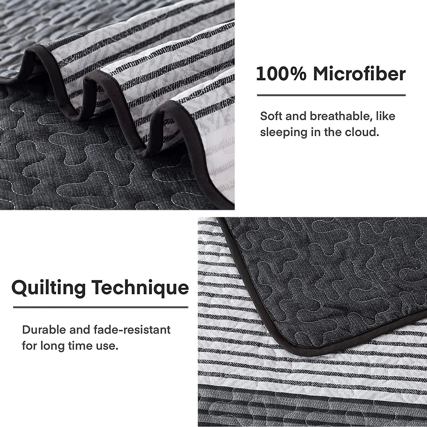 V745-MAC080195Q13U-190932-04 Detailed Quilted Bedspread and Pillowcases Set: A Signature of Quality and Style - Queen size - Image 5