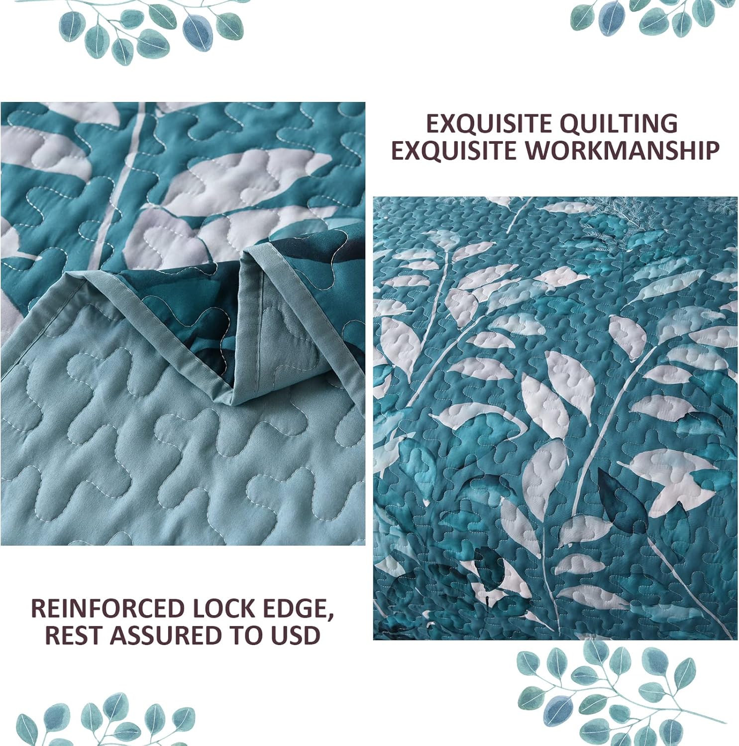 V745-MAC080329Q13U-190954-04 Decadent Quilted Coverlet and Pillowcases Set: Experience Supreme Comfort - Queen size - Image 5