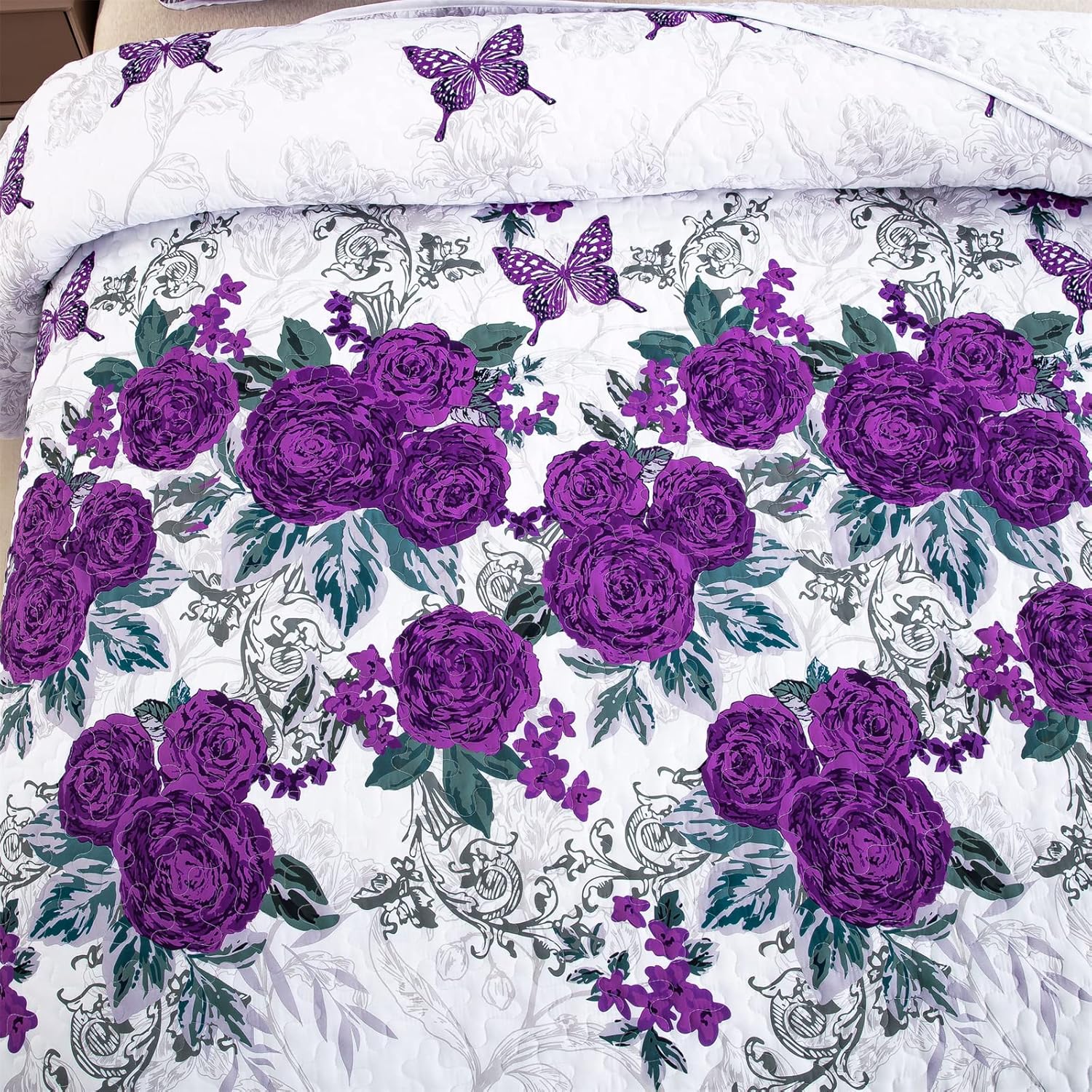 V745-MAC080356Q13U-190892-04 Eclectic Quilted coverlet and pillowcovers set: Add Unique Flair - Queen size - Image 5