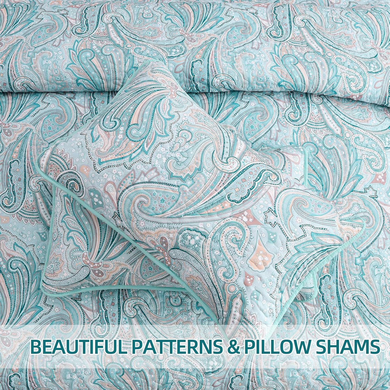 V745-MAC080435Q13U-190956-05 Distinctive Quilted Coverlet and Pillowcases Set: Make a Bold Statement - Queen size - Image 6